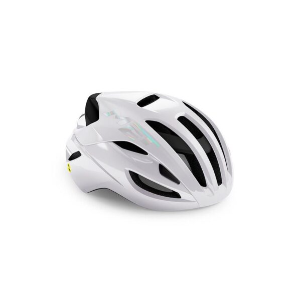CASCO MET RIVALE MIPS BLANCO BRILLO TALLA S ( 52-56 )